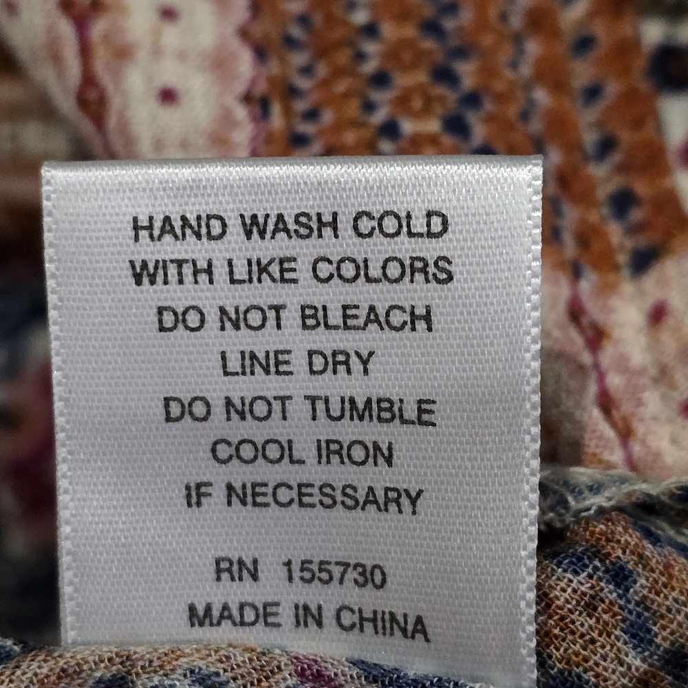 Rose + Olive, Patchwork Multicolored Rayon Button… - image 7